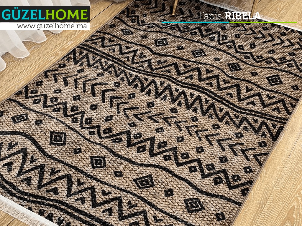 Tapis moderne imprimé RIBELA - Extérieur et intérieur - Salon et séjour