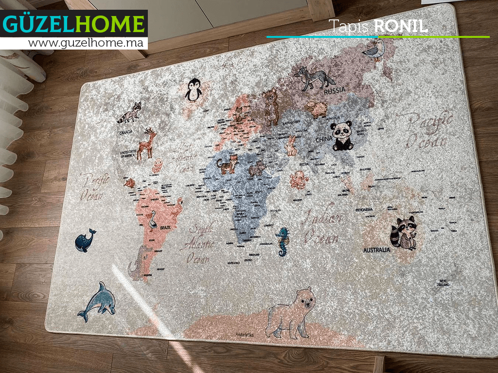 Tapis moderne RONIL - chambre enfants - Ameublement intérieur