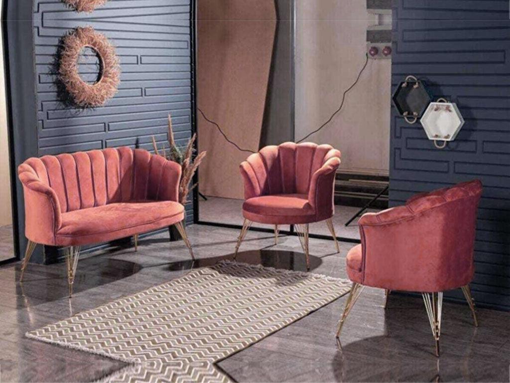 Set de 3 fauteuils SAUM 2+1+1 - Salon et séjour