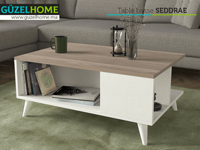 Table basse SEDDRAE - Blanc et Gris Cordoba — vue alternative