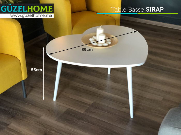 Table Basse SIRAP - Blanc - 89cm