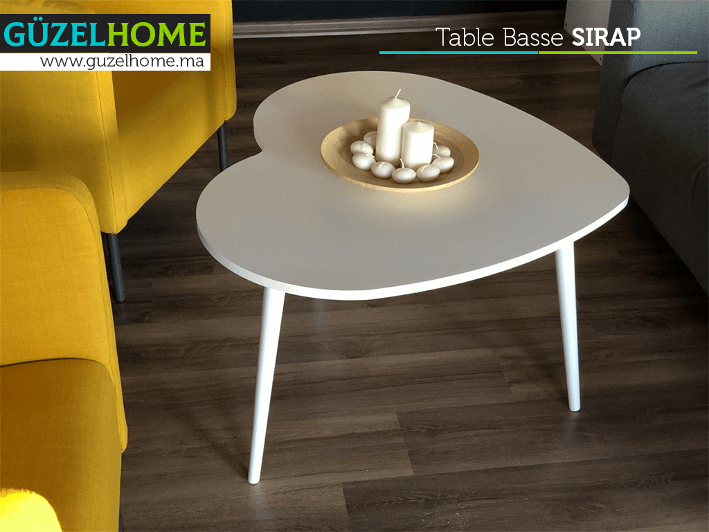 Pack séjour - Tapis rond moderne MAZE et Table Basse SIRAP