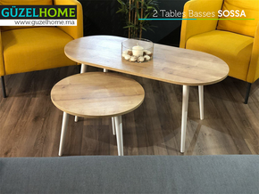 SOSSA 118cm - 2 Tables Basses - Chêne — vue alternative
