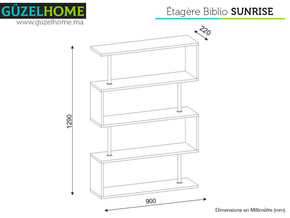 Étagère Biblio SUNRISE - Blanc — vue alternative