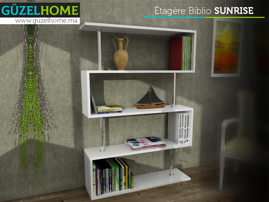 Étagère Biblio SUNRISE - Blanc