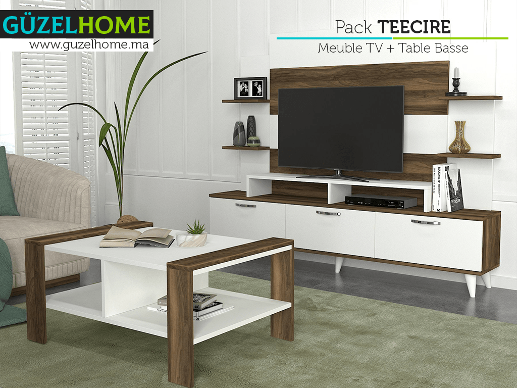 TEECIRE - Meuble TV et Table Basse - Salon et séjour