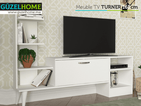 Meuble TV TURNER 162cm - Blanc — vue alternative