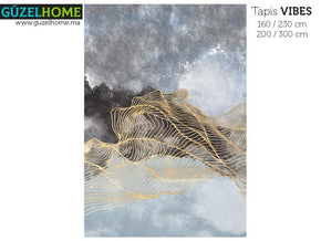 Tapis moderne imprimé VIBES - Salon et séjour - Ameublement d'intérieur - Meubles de décoration chez GÜZELHOME Maroc