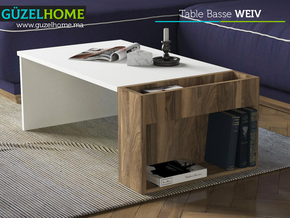 Table Basse WEIV - Noyer et Blanc — vue alternative