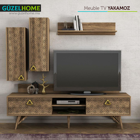 Pack Exclusif YAKAMOZ - Meuble TV et Table Basse -  Noyer — vue alternative