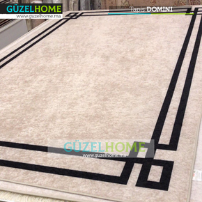 Tapis moderne DOMINI - Beige et Noir - Ameublement et décoration intérieure — vue alternative